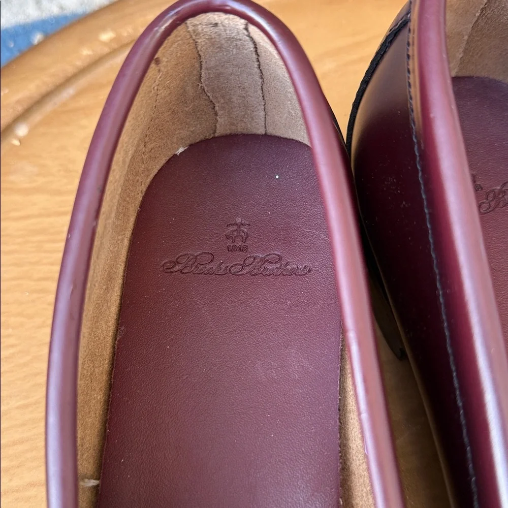 NEW Brooks Brothers Horsebit Loafers Burgundy Leather Size 8